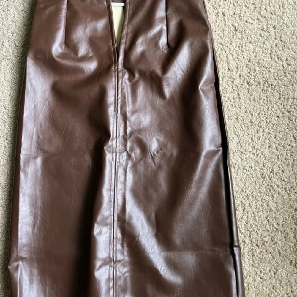 New PU Leather Skirts for Women High Waist Fall Straight‎ Elegant Split Skirt…